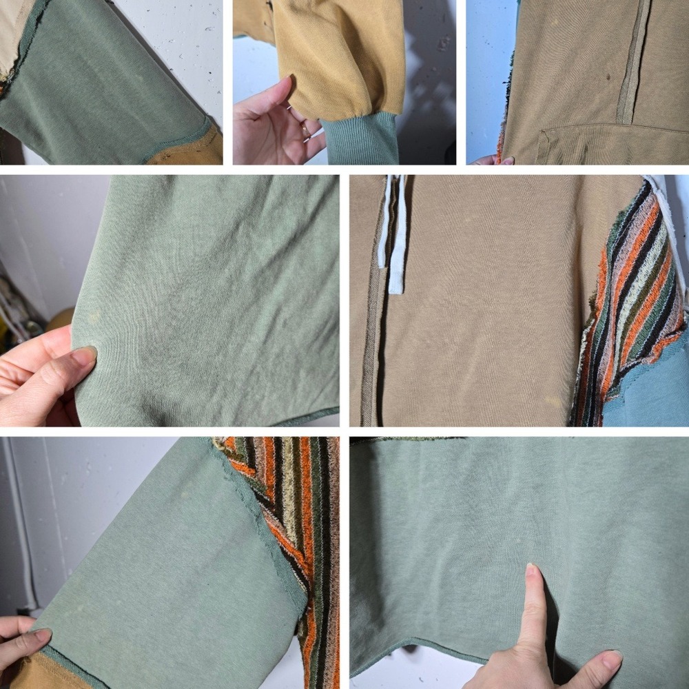 BKE Colorblock Patchwork Deconstructed Pullover H… - image 3